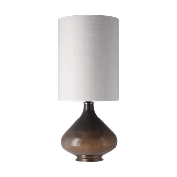 Lampada da tavolo Flavia con base grigia - Babel Beige L - Flavia Lamps