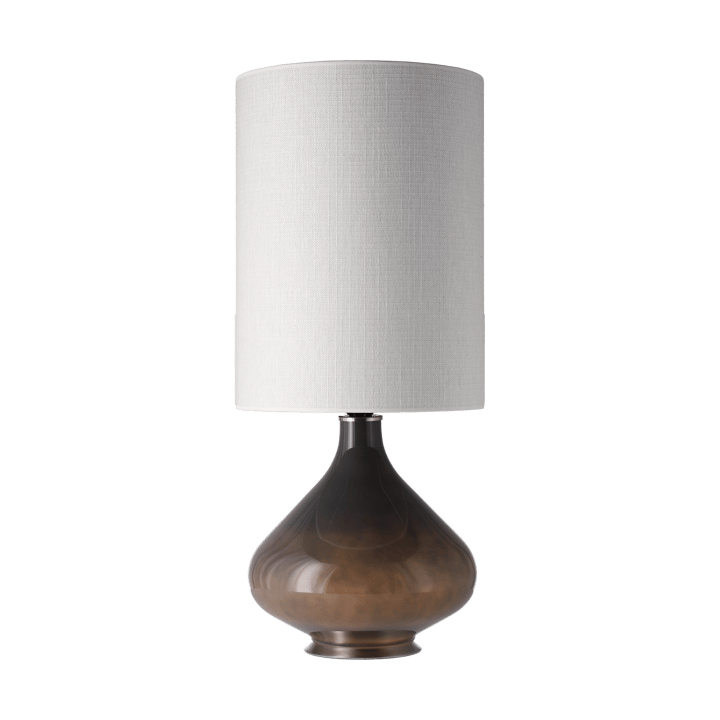 Lampada da tavolo Flavia con base grigia, Babel Beige L Flavia Lamps