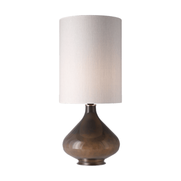 Lampada da tavolo Flavia con base grigia - Babel Beige L - Flavia Lamps