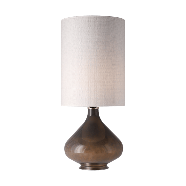 Lampada da tavolo Flavia con base grigia, Babel Beige L Flavia Lamps