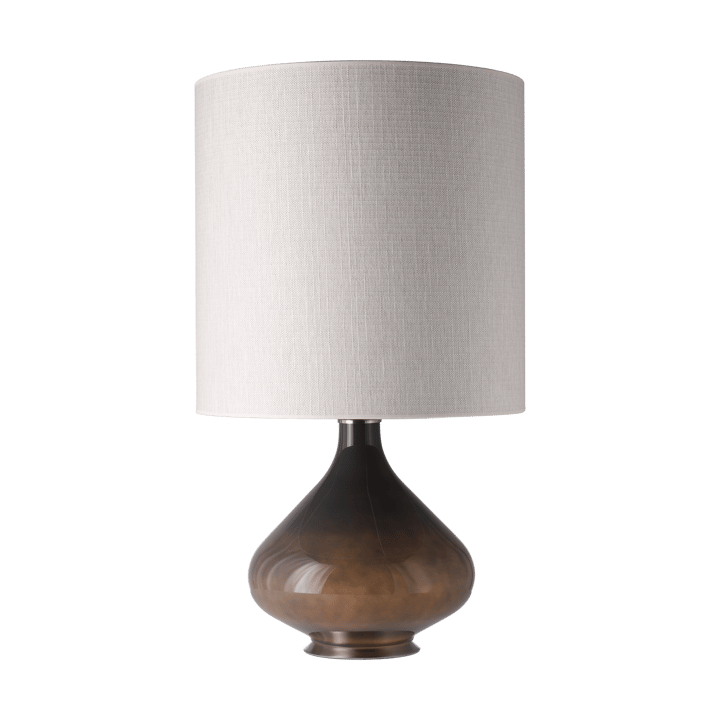 Lampada da tavolo Flavia con base grigia, Babel Beige M Flavia Lamps