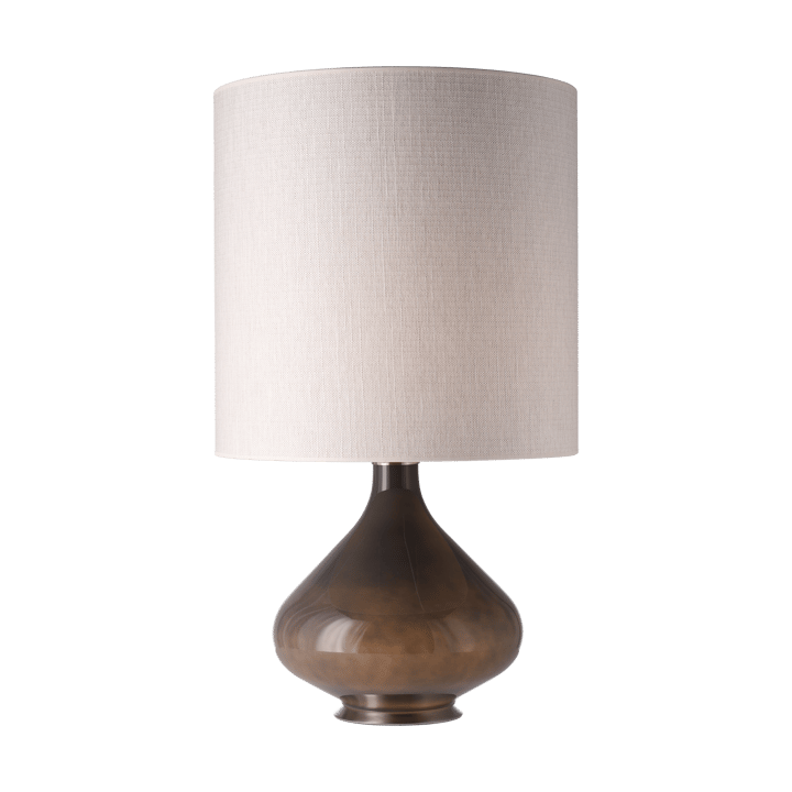 Lampada da tavolo Flavia con base grigia, Babel Beige M Flavia Lamps