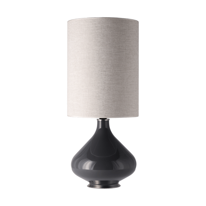 Lampada da tavolo Flavia con base grigia - London Beige L - Flavia Lamps