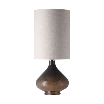 Lampada da tavolo Flavia con base grigia - London Beige L - Flavia Lamps