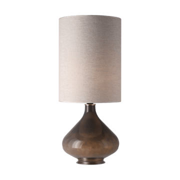 Lampada da tavolo Flavia con base grigia - London Beige L - Flavia Lamps