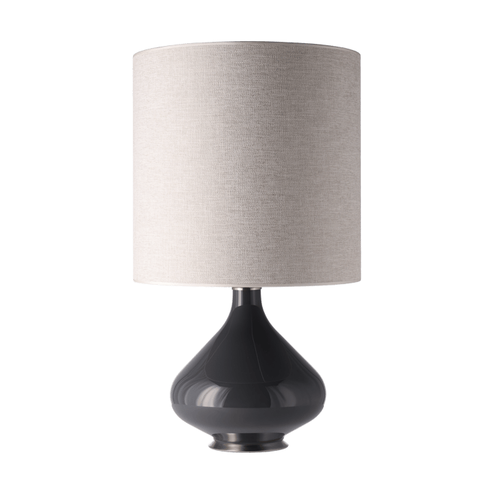 Lampada da tavolo Flavia con base grigia - London Beige M - Flavia Lamps