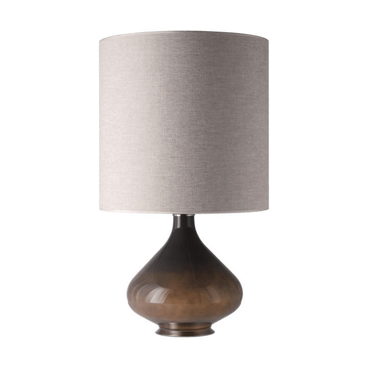 Lampada da tavolo Flavia con base grigia, London Beige M Flavia Lamps