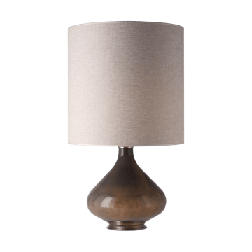 Lampada da tavolo Flavia con base grigia - London Beige M - Flavia Lamps