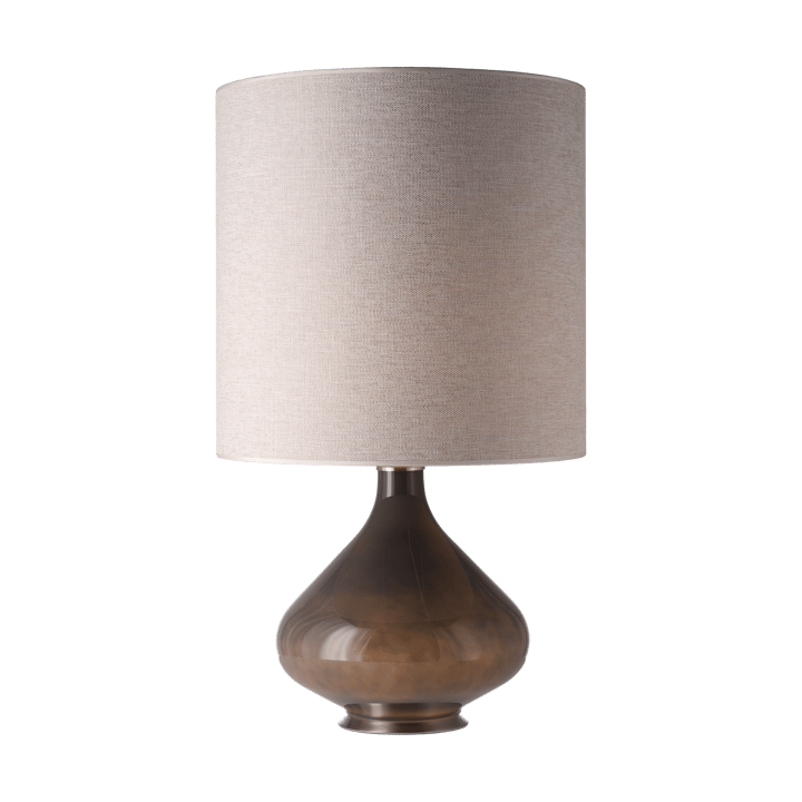 Lampada da tavolo Flavia con base grigia, London Beige M Flavia Lamps