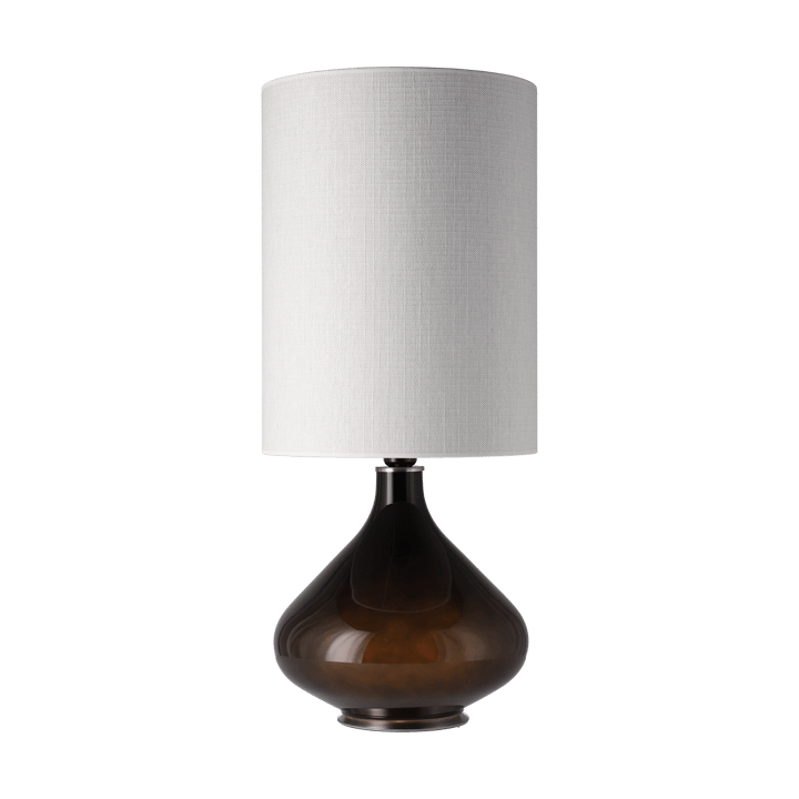 Lampada da tavolo Flavia con base nera, Babel Beige L Flavia Lamps