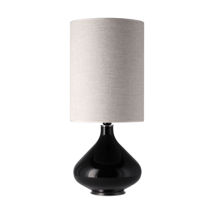 Lampada da tavolo Flavia con base nera - London Beige L - Flavia Lamps