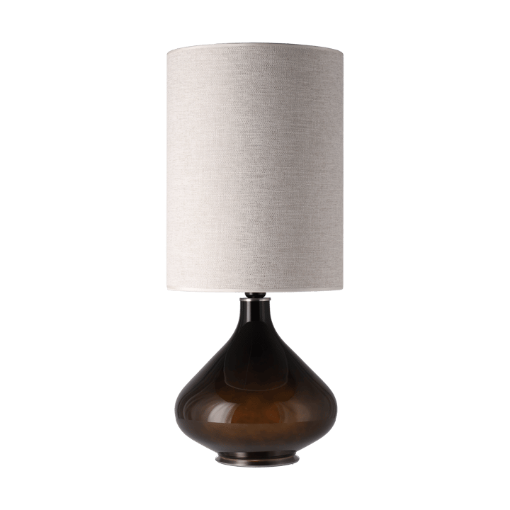 Lampada da tavolo Flavia con base nera, London Beige L Flavia Lamps