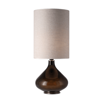 Lampada da tavolo Flavia con base nera - London Beige L - Flavia Lamps