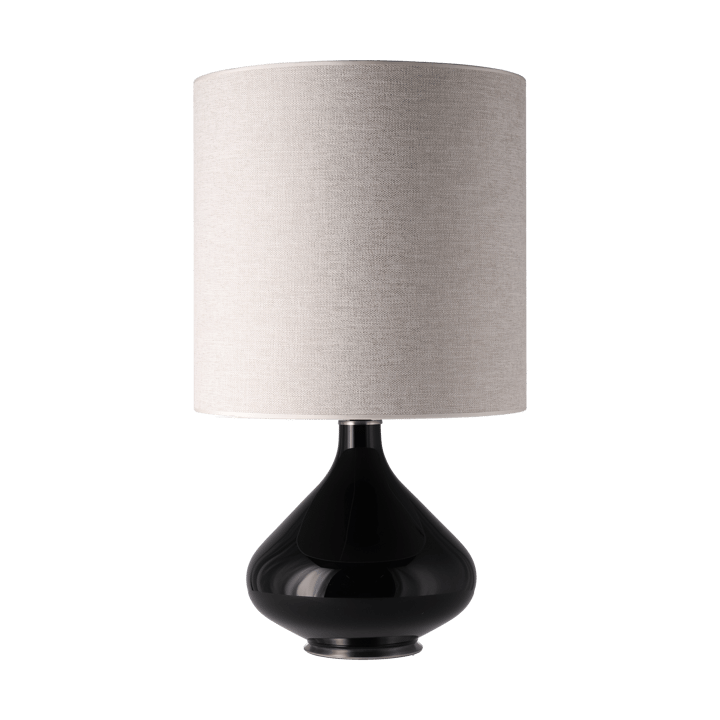 Lampada da tavolo Flavia con base nera - London Beige M - Flavia Lamps