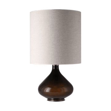 Lampada da tavolo Flavia con base nera - London Beige M - Flavia Lamps