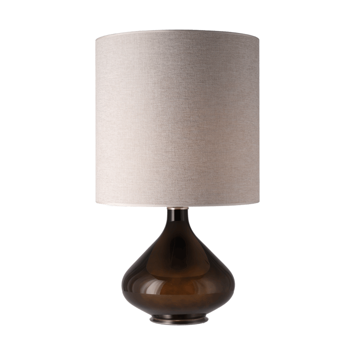 Lampada da tavolo Flavia con base nera, London Beige M Flavia Lamps