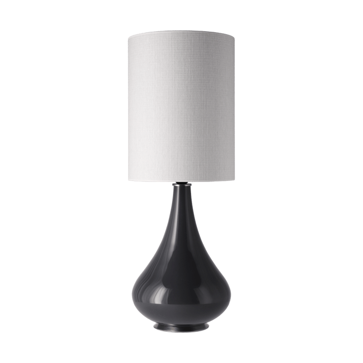 Lampada da tavolo Renata con base grigia - Babel Beige L - Flavia Lamps