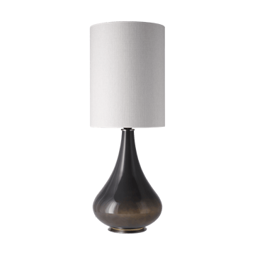 Lampada da tavolo Renata con base grigia - Babel Beige L - Flavia Lamps