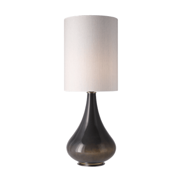 Lampada da tavolo Renata con base grigia - Babel Beige L - Flavia Lamps