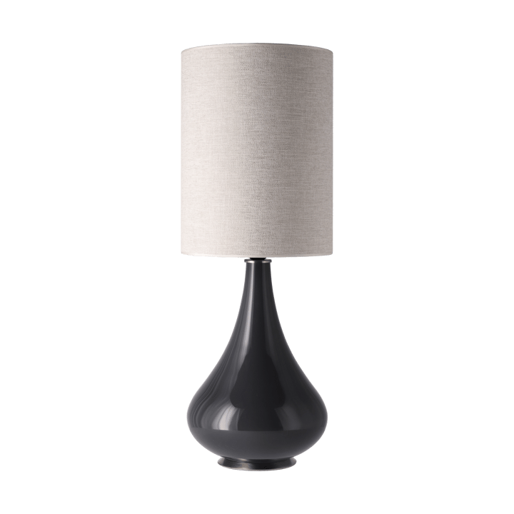 Lampada da tavolo Renata con base grigia - London Beige L - Flavia Lamps