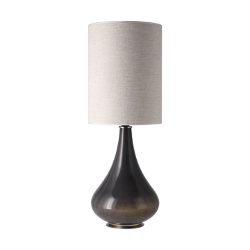 Lampada da tavolo Renata con base grigia - London Beige L - Flavia Lamps