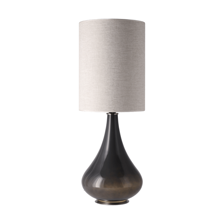 Lampada da tavolo Renata con base grigia, London Beige L Flavia Lamps