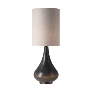 Lampada da tavolo Renata con base grigia - London Beige L - Flavia Lamps