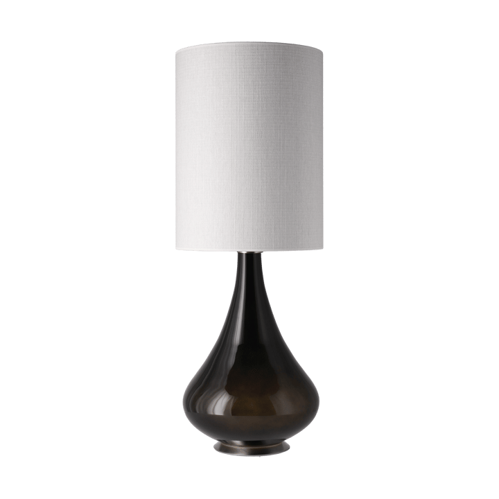 Lampada da tavolo Renata con base nera, Babel Beige L Flavia Lamps