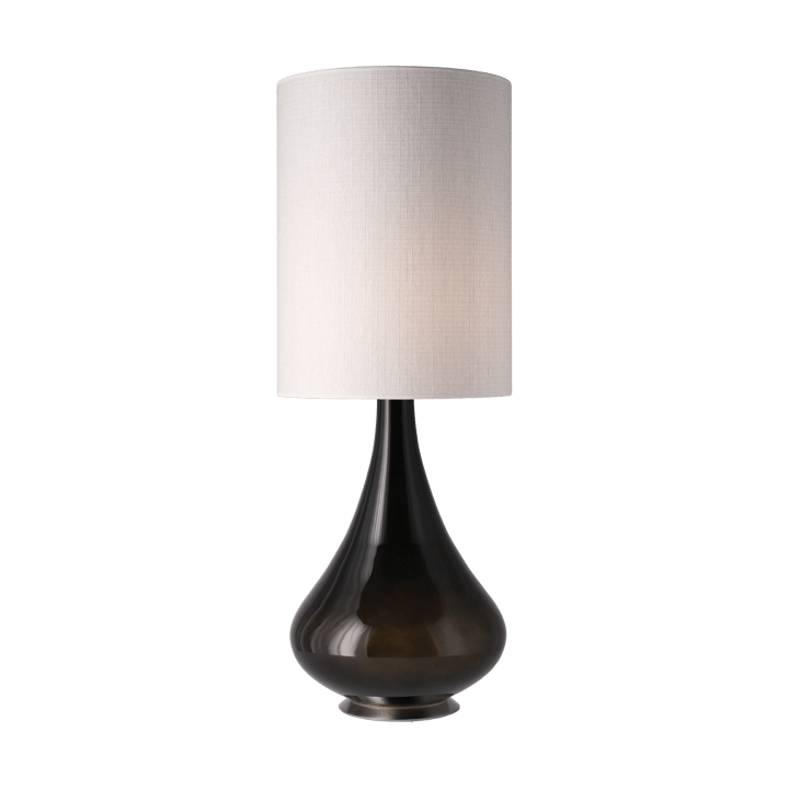 Lampada da tavolo Renata con base nera, Babel Beige L Flavia Lamps