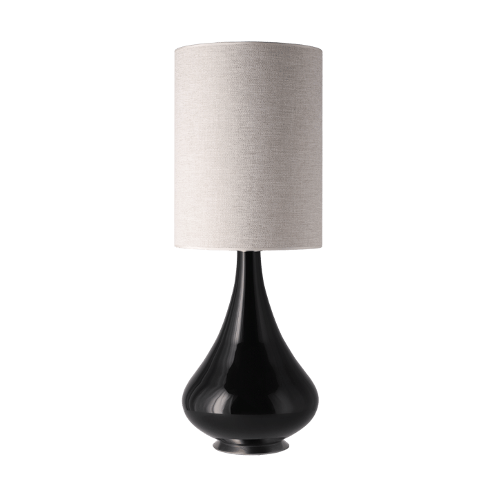 Lampada da tavolo Renata con base nera - London Beige L - Flavia Lamps