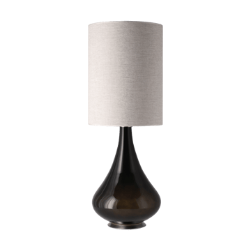 Lampada da tavolo Renata con base nera - London Beige L - Flavia Lamps