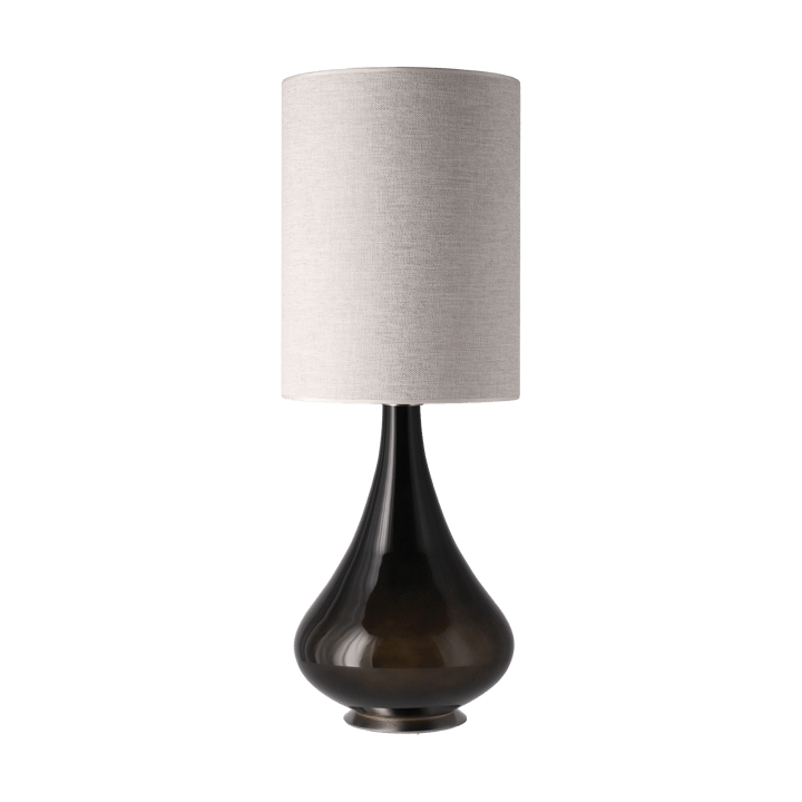 Lampada da tavolo Renata con base nera, London Beige L Flavia Lamps