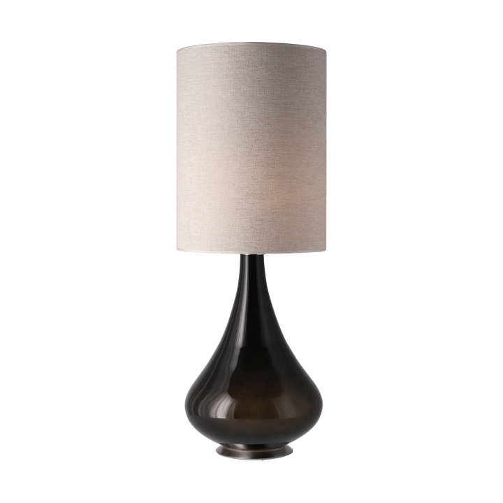 Lampada da tavolo Renata con base nera, London Beige L Flavia Lamps