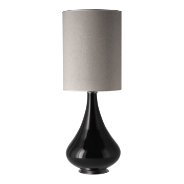 Lampada da tavolo Renata con base nera - Milano Tostado L - Flavia Lamps