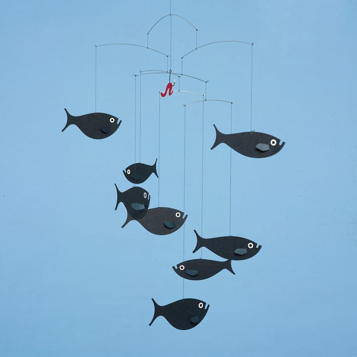 Giostrina Shoal of fish, nero Flensted Mobiles