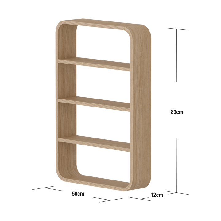 Mensola da parete Nova 50x83 cm, Impiallicciatura di rovere FLEXA