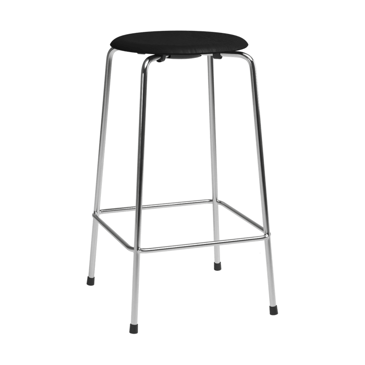 High Dot counter stool 4 gambe, Frassino nero-cromo Fritz Hansen