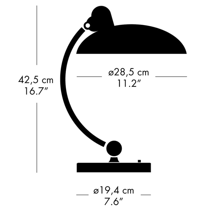 Lampada da tavolo Kaiser Idell 6631-T Luxus ottone
, Nero opaco Fritz Hansen