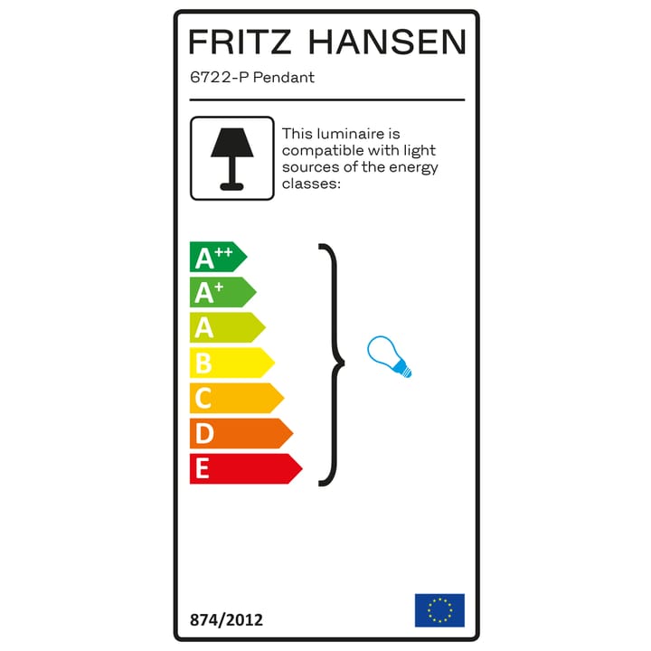 Lampadario Kaiser Idell 6722-P, soft andre Fritz Hansen