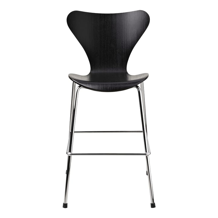 Sedia Series 7 Junior cromata 3177, nero Fritz Hansen