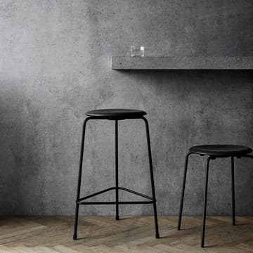 Sgabello Dot in pelle - Cowboy black - Fritz Hansen