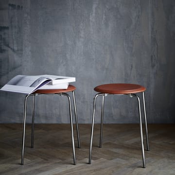 Sgabello Dot in pelle - Noce - Fritz Hansen