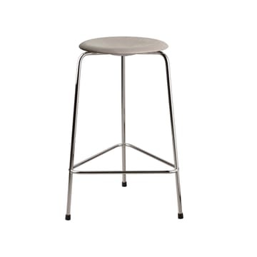 Sgabello in pelle High Dot - Lava grey-chrome - Fritz Hansen