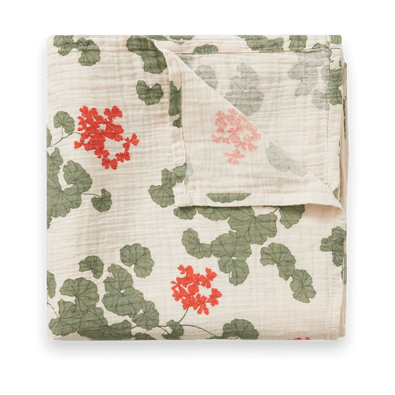 Coperta per neonati Pelargonium Muslin  - 110x110 cm - Garbo&Friends