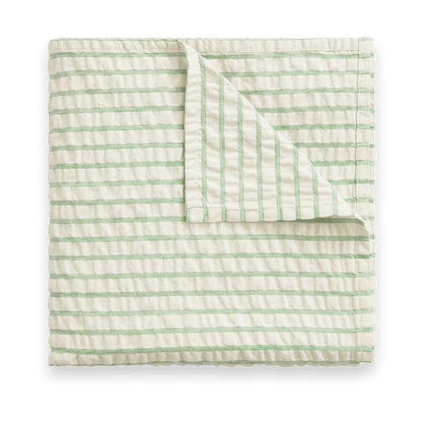 Coperta per neonati Stripe Emerald Seersucker - 110x110 cm - Garbo&Friends