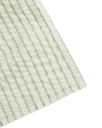 Coperta per neonati Stripe Emerald Seersucker - 110x110 cm - Garbo&Friends