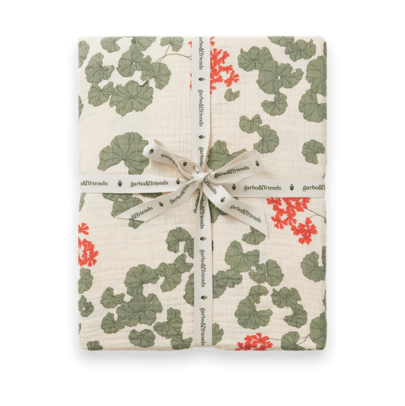 Lenzuolo con angoli Pelargonium Muslin - 90x200x30 cm - Garbo&Friends