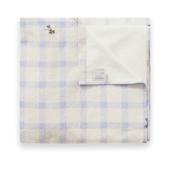 Telo da bagno in spugna Gingham Sorrel Blue Terry - 100x150 cm - Garbo&Friends