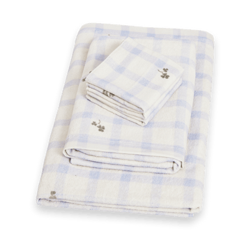 Telo da bagno in spugna Gingham Sorrel Blue Terry - 70x140 cm - Garbo&Friends