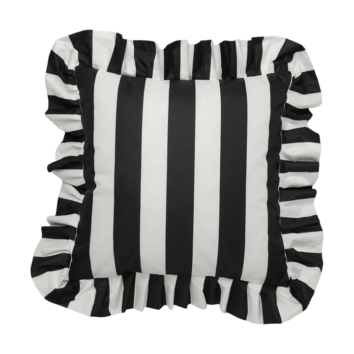 Cuscino da esterno con volant Garden Glory 45x45 cm - Black-white - Garden Glory